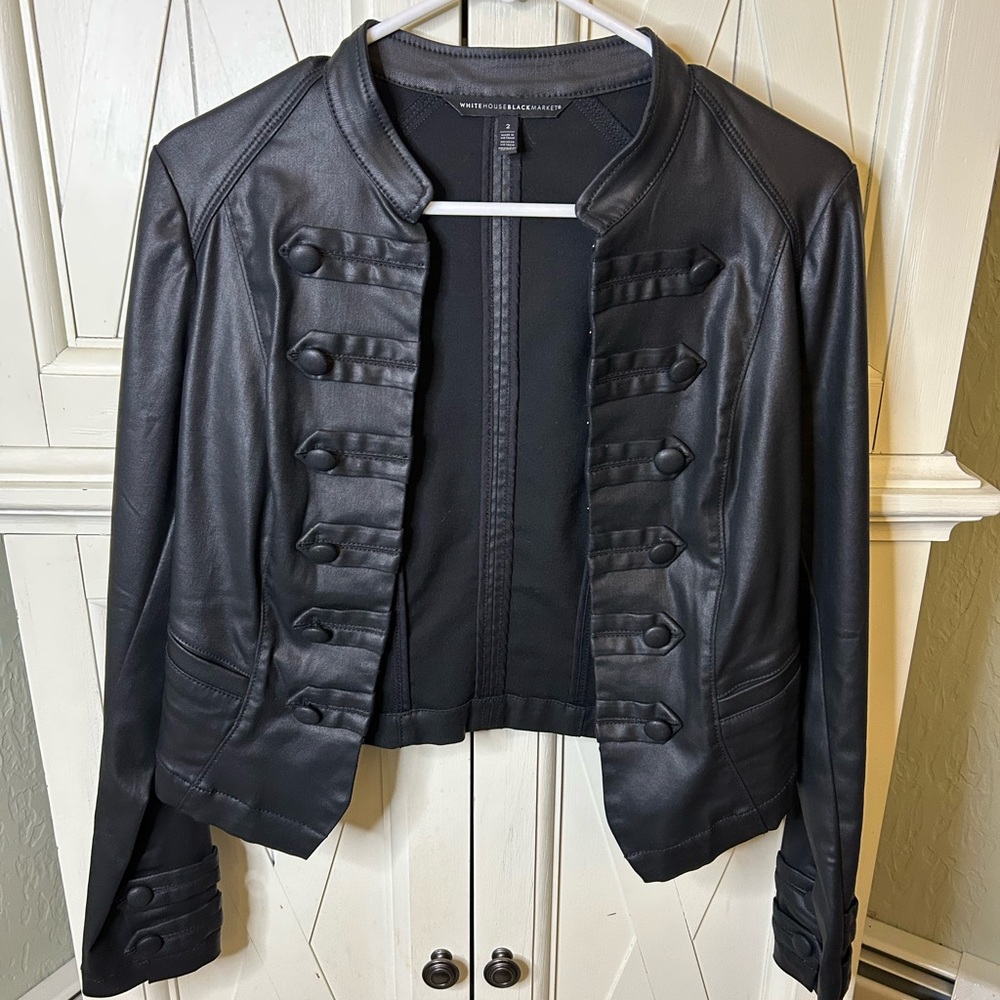 White House Black Market Black Military Blazer